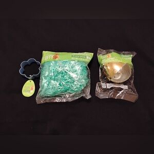 Happy Go Fluffy cookie cutter plastic grass golden egg party easter decorations